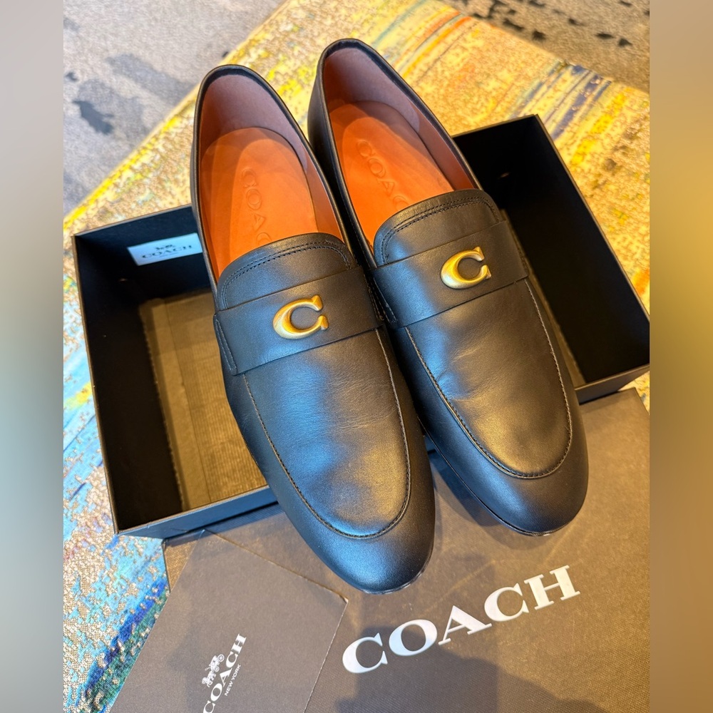 Coach Men's Sculpt C Leather Slip-On Loafers, Size 10 - Picture 2 of 11